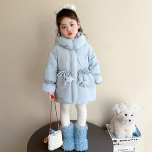 儿童洋气白鸭绒加厚女童收腰羽绒服冬季2025新款外套宝宝冬装棉衣