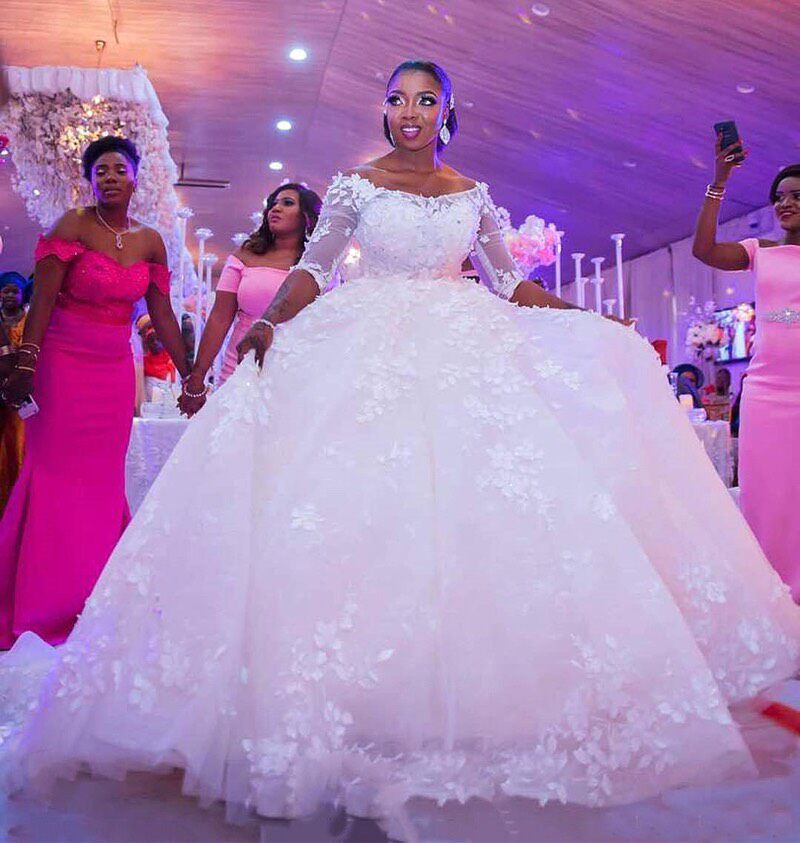 Plus Size Wedding Dresses Long Sleeve Church Wedding Gown