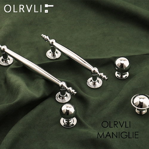 抽屉拉手OLRVLI黄铜橱柜轻奢意式