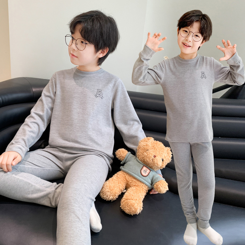 男童冬装套装加绒2025新款秋衣裤