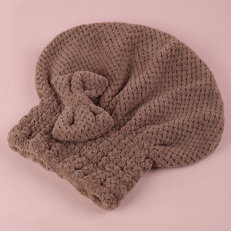 可爱珊瑚绒菠萝格干发帽女加厚强吸水速干浴帽蝴蝶结浴帽包头巾