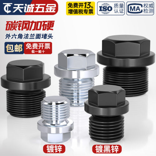 【全网热销】碳钢六角法兰面堵头