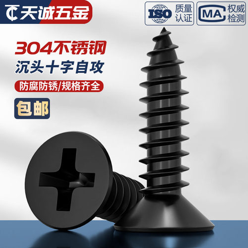 【全网热销】黑色304不锈钢螺钉