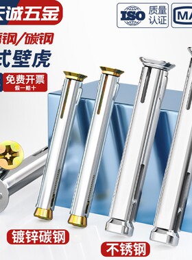 国标304不锈钢窗式壁虎沉头十字内膨胀螺丝门窗安装拉爆螺栓M6M8