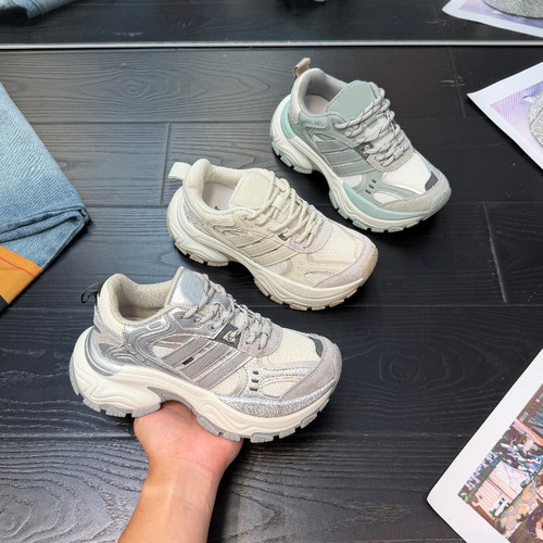 IG2026秋季新款增高厚底老爹鞋女时尚百搭运动鞋软底休闲鞋 E15