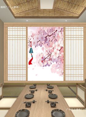 日式网红剧本杀壁纸狼人主题背景墙恐怖装饰店中国潮古风画布防潮