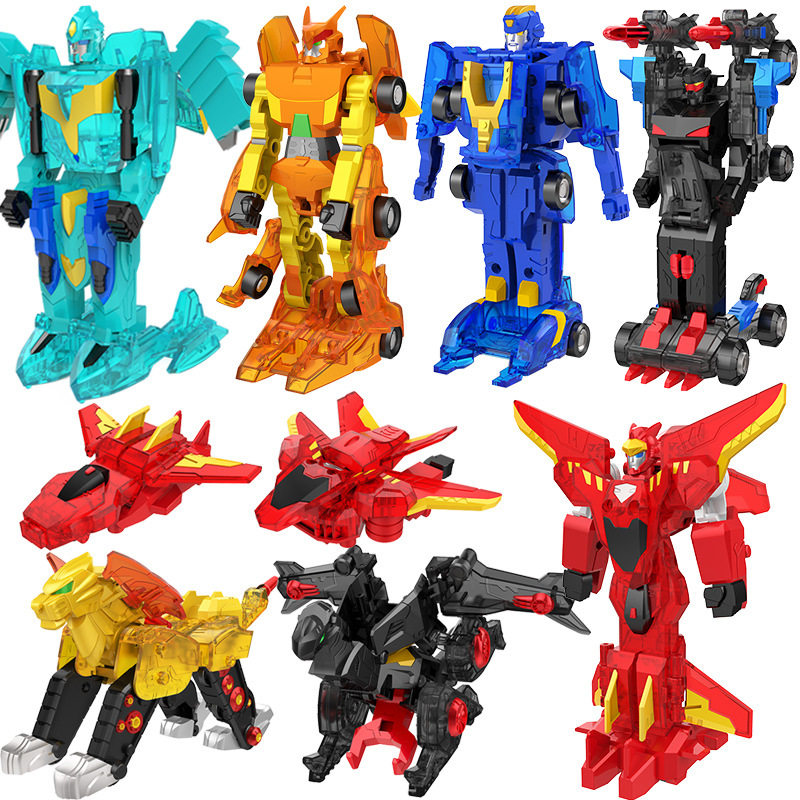 爆速合体玩具机甲暴合体机器人隐侠三宝机甲龙神天马独角兽二合一