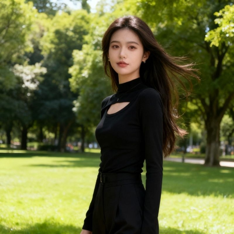 镂空修身长袖T恤女2026秋冬季半高领内搭时尚别致打底衫上衣ins潮