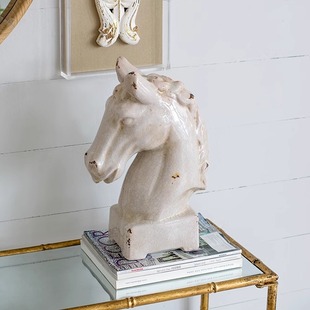 AB出口美国外单马头马身工艺摆件家居装饰样板房装置书房玄关礼品