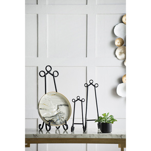 AB展示架样品库存4折画架支架展示托架挂架陶瓷盘装 饰盘座架摆件