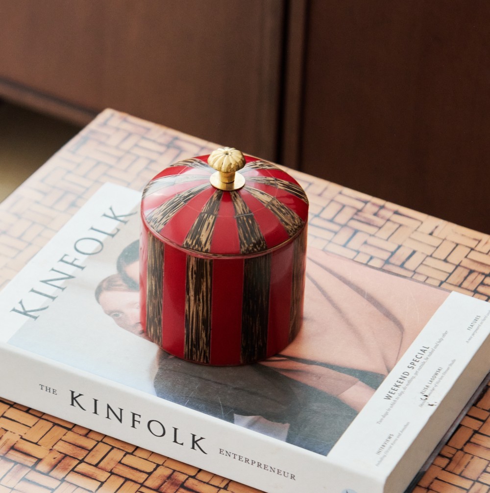 印度进口拼接收纳罐牛骨梳妆台