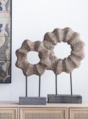 ABHOUSE出口美国北欧风实木雕刻