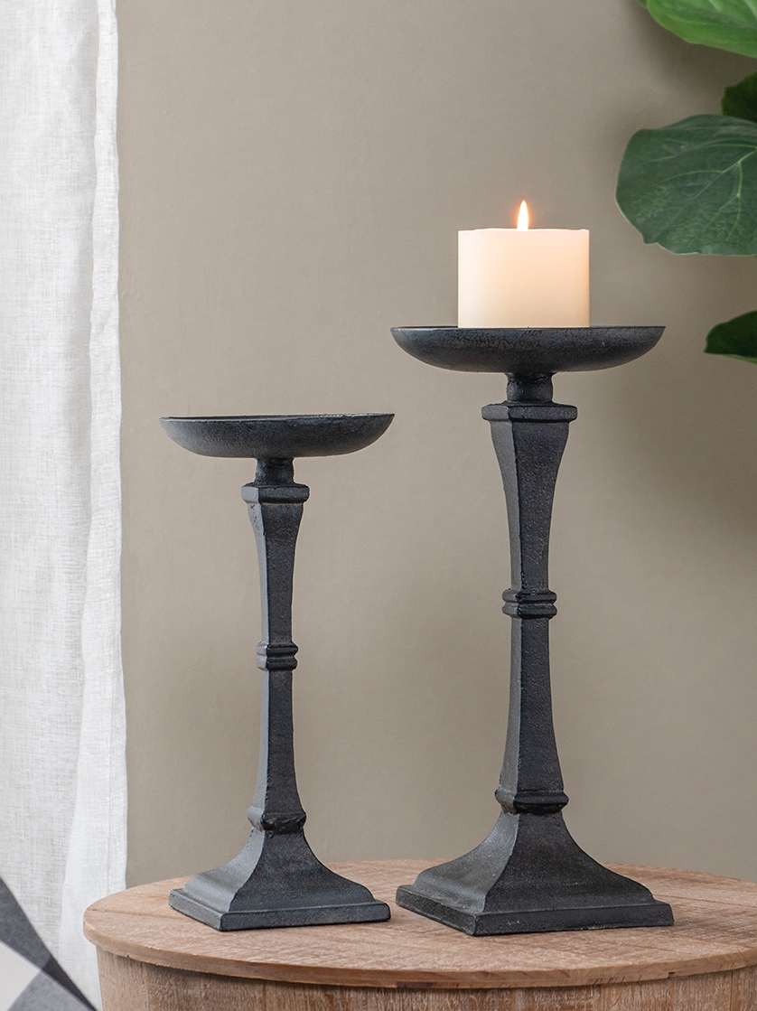 AB出口黑色复古蜡烛台客厅装饰
