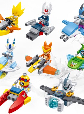 星钻积木雷伊赛尔号卡修斯布莱克小飞船儿童小颗粒拼装玩具80243