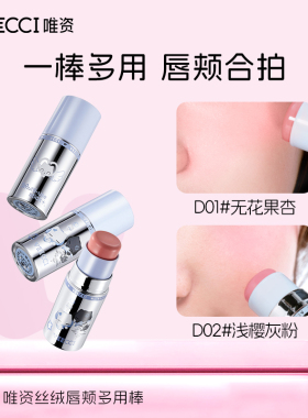 VEECCI/唯资×音符布丁ip联名款丝绒唇颊多用棒唇部腮红一棒多用