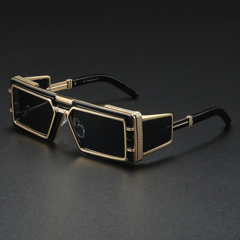 欧美时尚太阳镜男款新款未来科技高级感时尚走秀墨镜sunglasses