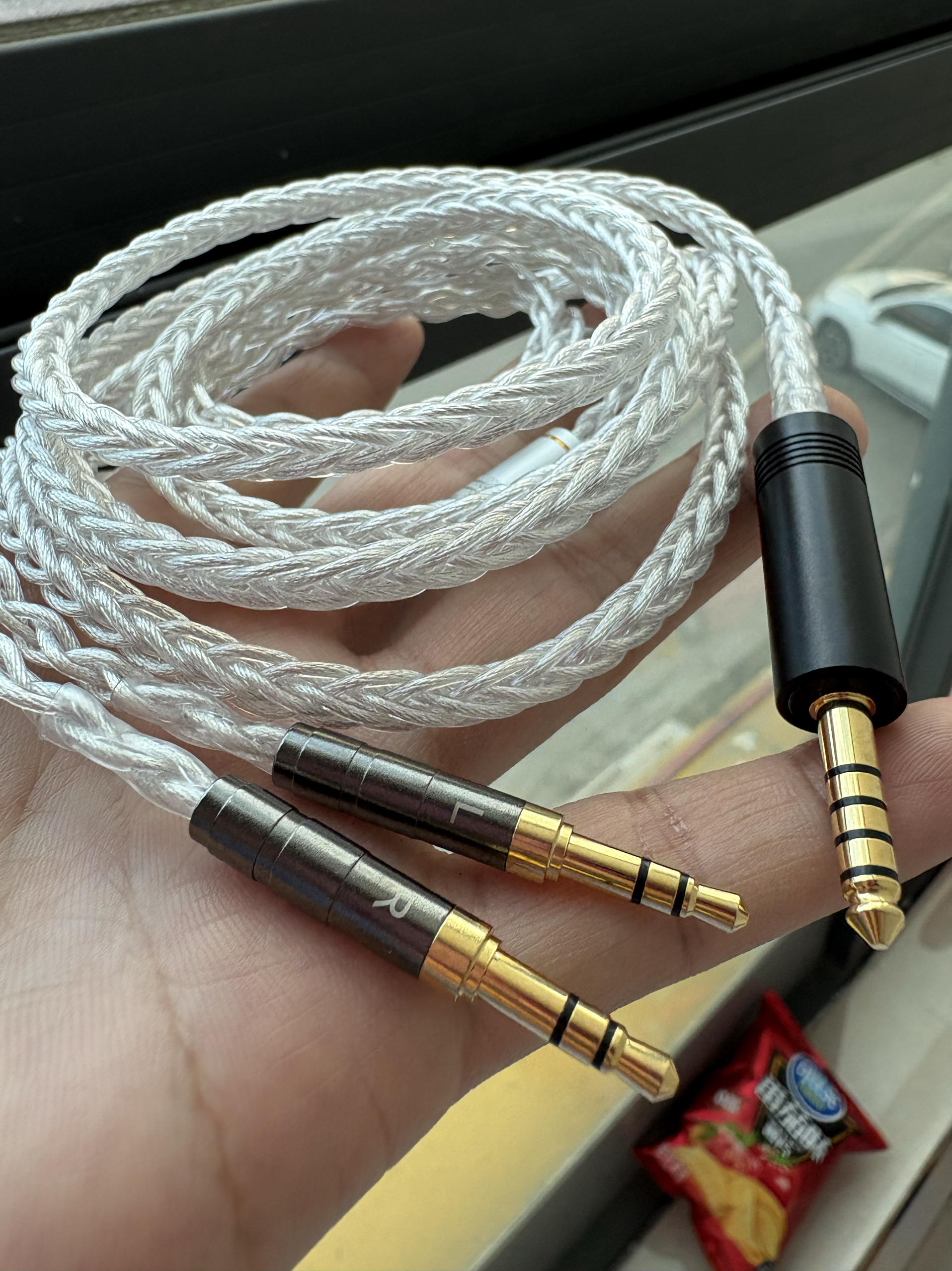 德聆格双3.5通用he400s/i ananda D9200D T1/T5 1000se耳机升级线