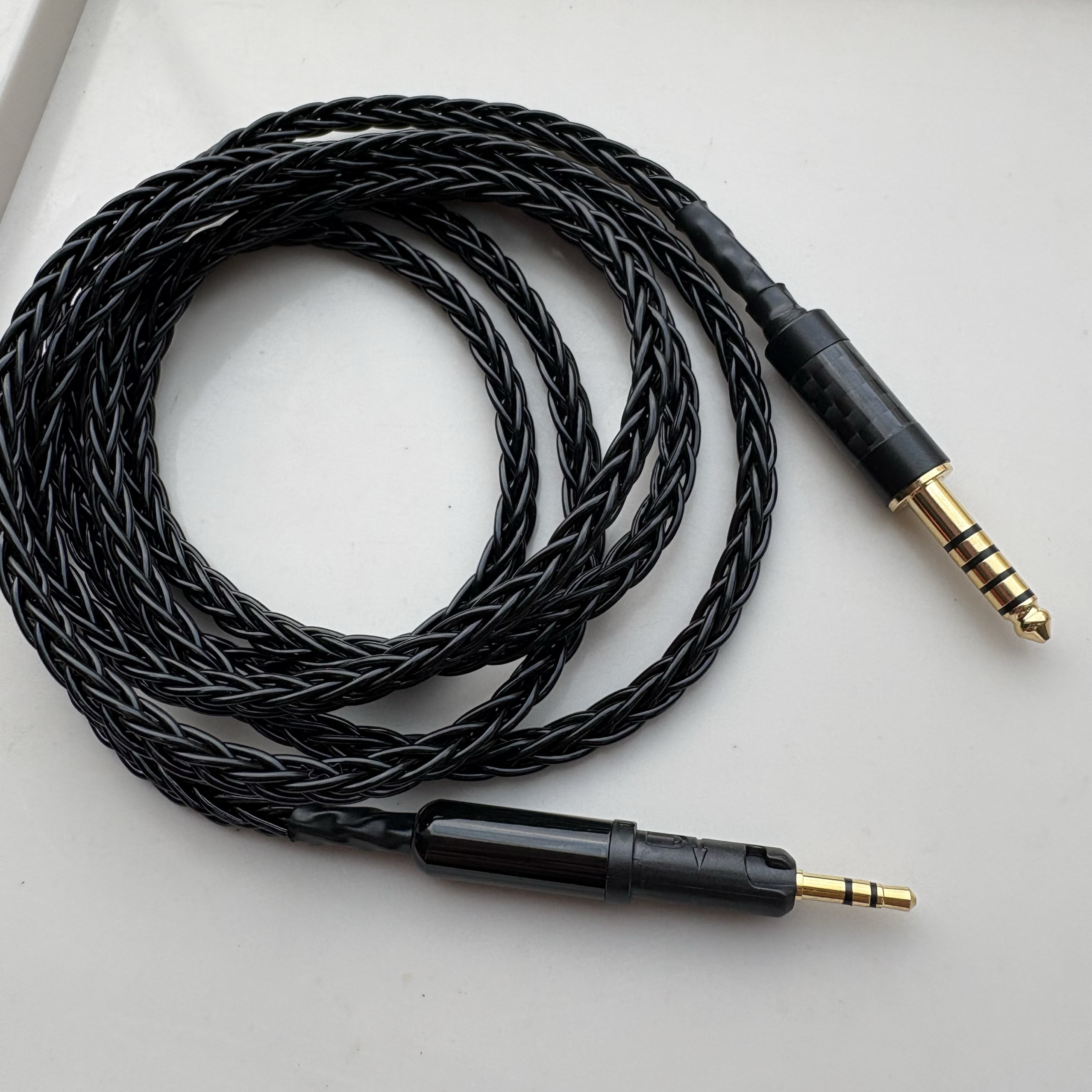 德聆格 适用AHT-M50x M60x M70x头戴式镀银耳机升级线4.4平衡线