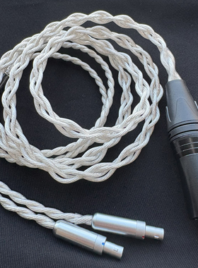 德聆格HD800s hd820超粗升级高品质单晶银耳机升级线 手工定制