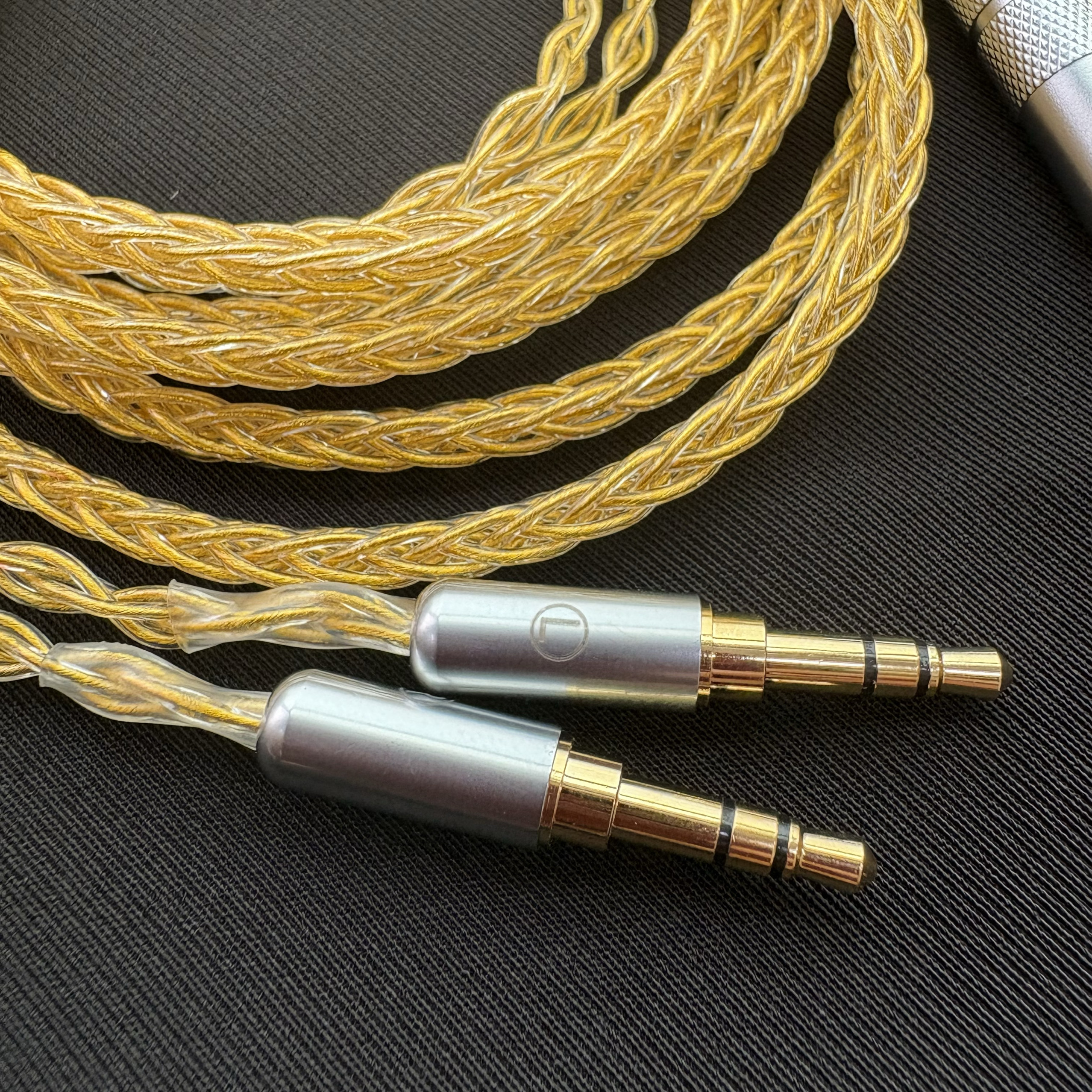 德聆格双3.5升级线 镀银金线he400s he1000se D9200DT1/T5P耳机线