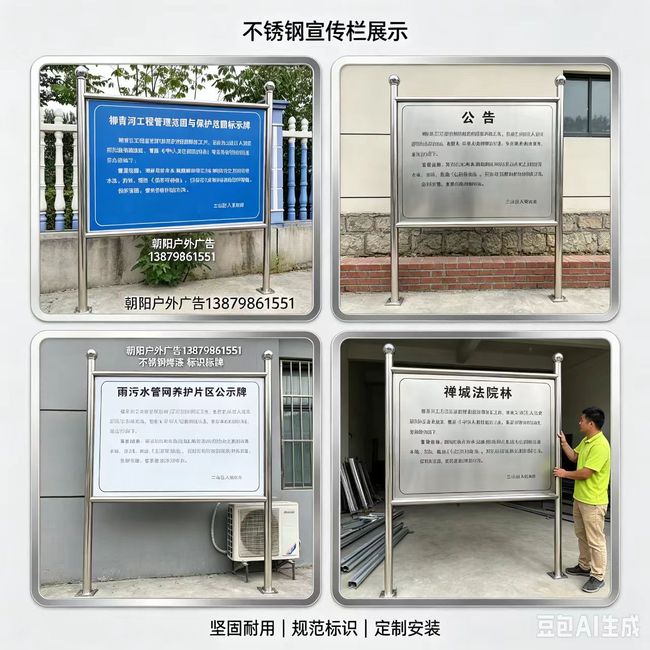 不锈钢任意定制广告牌量大优惠图片