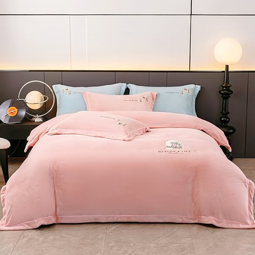 2025新款牛奶绒床单四件套防静电