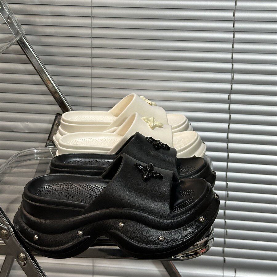 8厘米厚底拖鞋女款夏天2025新款外穿时尚夏季凉拖鞋外出学生增高