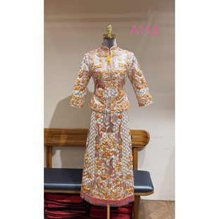褂皇龙凤褂褂后手工中式结婚新娘龙凤裙褂礼服秀禾婚服嫁衣租赁