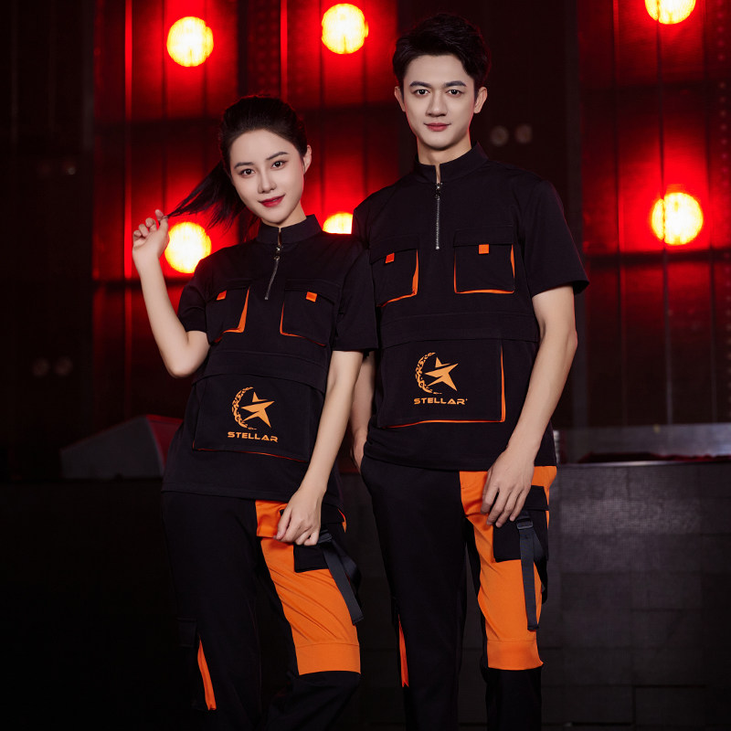 龙丽儿夏装夜场酒吧KTV服务员工作服定制夜店音乐餐吧网工装套装
