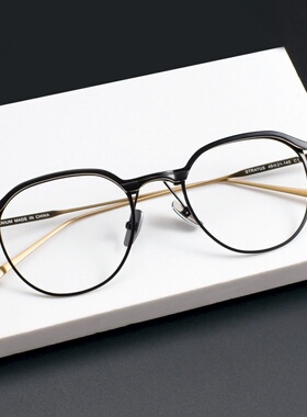 增同永款STRATUS圆形超轻纯钛眼镜架男女近视眼镜框