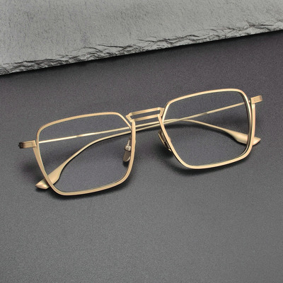 DITA蒂塔同款D125宽边纯钛眼镜框方形大框男款可配度数近视眼镜架