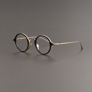 万年龟同款大号圆框男士近视眼镜框架KMN1110可配防蓝光变色镜片
