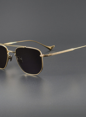 斯文败类 克罗星风纯钛墨镜飞行员双梁眼镜框痞帅太阳眼镜22198