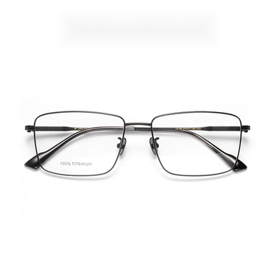 日本纯钛 超轻近视眼镜框架TITANIUM可配变色防蓝光防雾镜片T2109