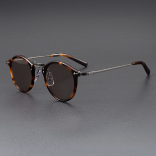 增同永款手造中金李湘陈奕迅墨镜GMS805纯钛超轻梨形日式太阳眼镜