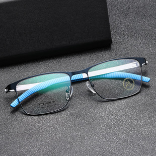 商务方框无磁不锈钢男女款近视眼镜框架1982德国柏林ICberlin同款