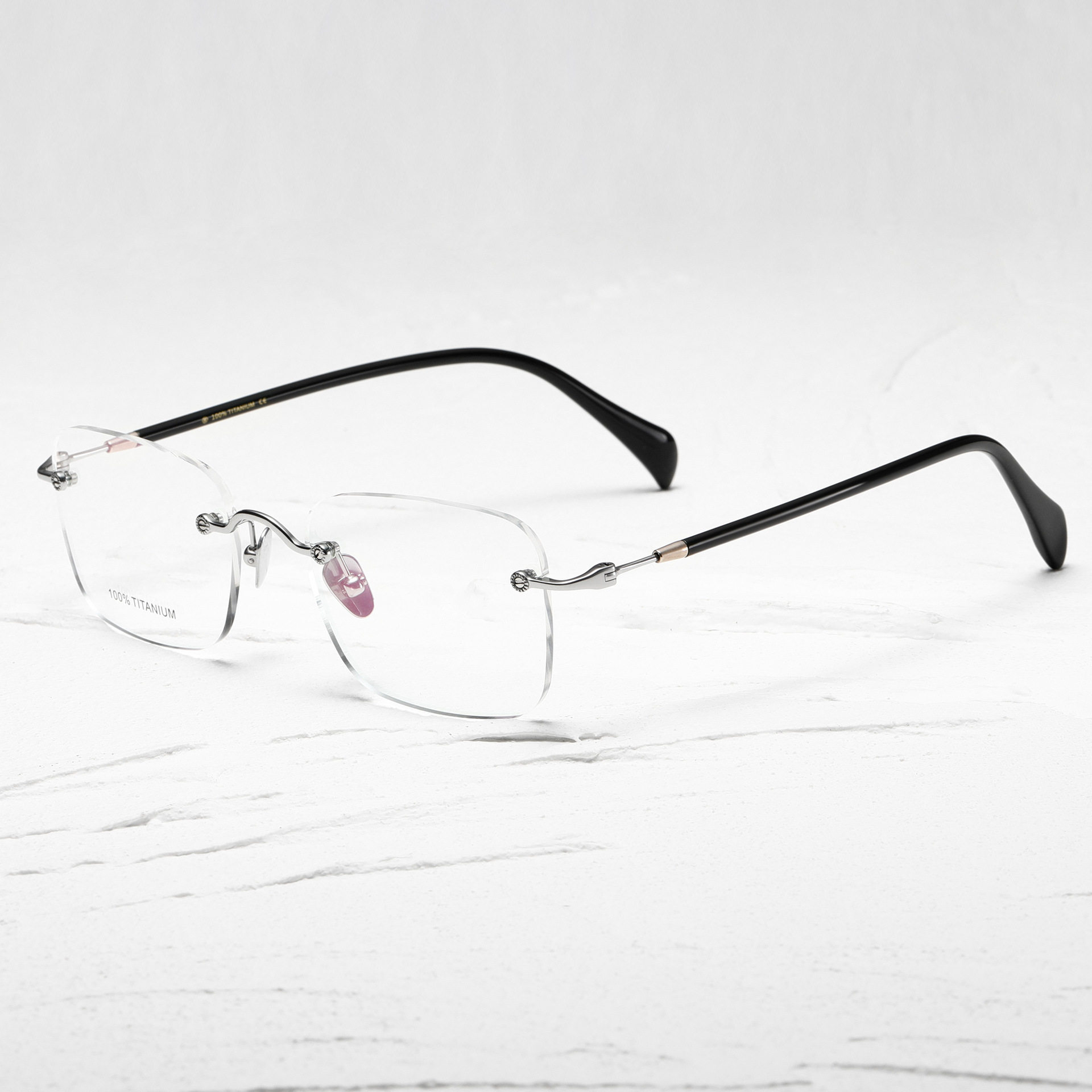 超轻羽毛钛商务无框近视眼镜框架增同永款GMS 3123