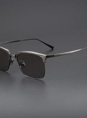 木村拓哉 增同永款纯钛墨镜框WALOORF日系时尚方形男女太阳眼镜