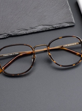 增同永款ALCOR纯钛复古男生大号近视眼镜框镜架