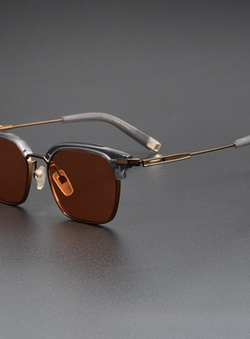 蒂同塔款墨镜DTX410方形眉框夜视镜纯钛男士太阳眼镜可配近视DITA