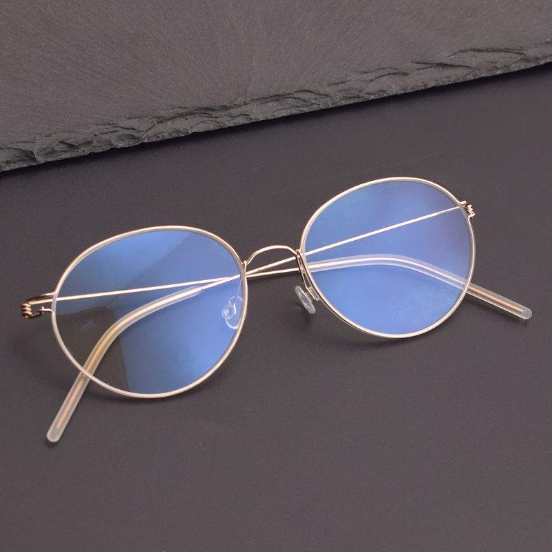 Moar林德LIND伯格BERG同款超轻无螺丝钛眼镜架小号女近视眼镜框