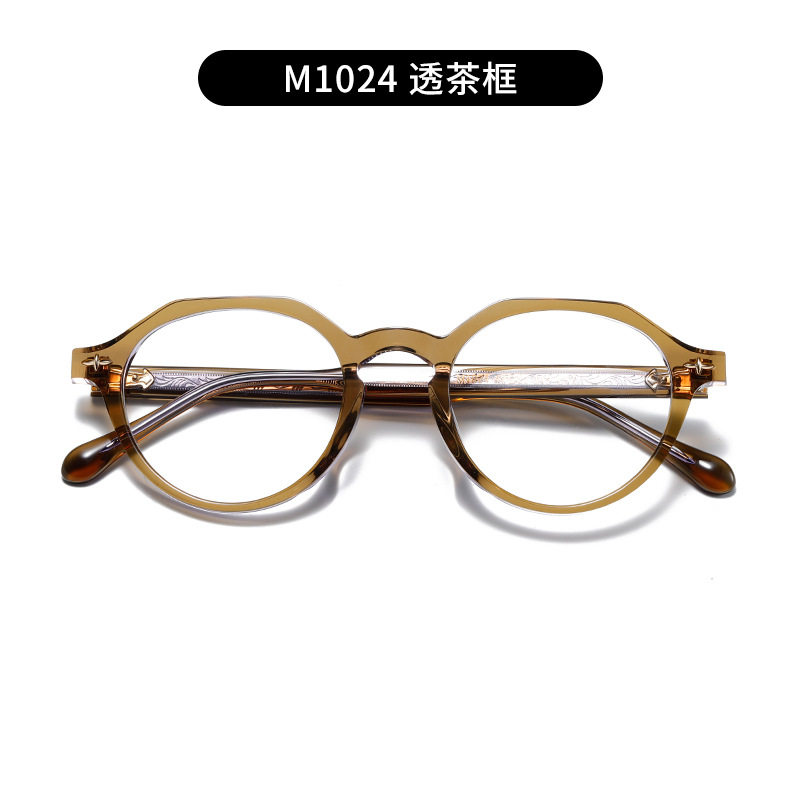 MATSUDA松田光弘同款M1024日本手工板材眼镜框纯钛玳瑁眼镜架素颜