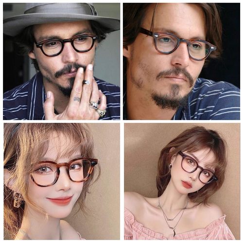 玛士同款高lemtosh进口手工板材复古圆眼镜架玳瑁框男女近视镜框