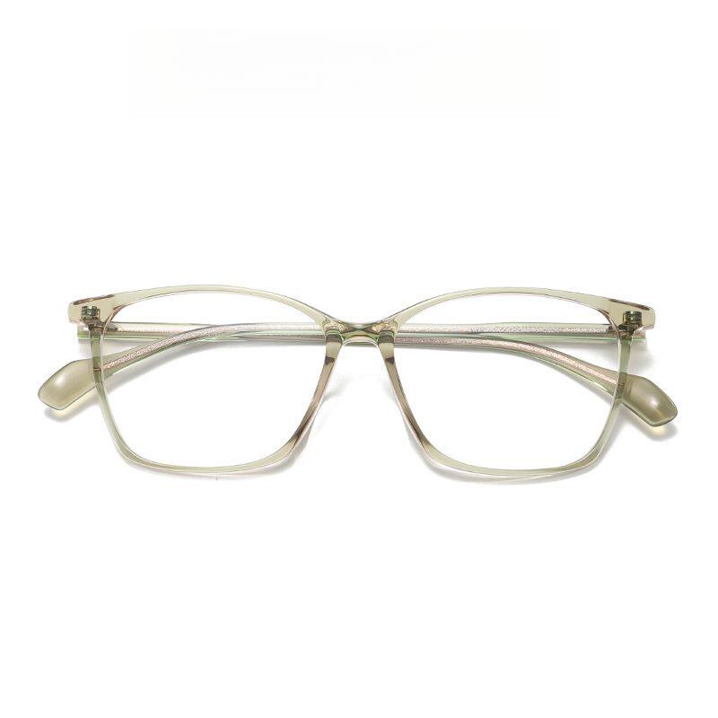 GENTLE透绿猫眼蝴蝶型眼镜框双色高档板材MONSTER女近视镜片NN140