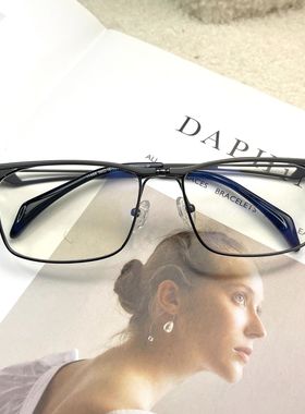 增同永款商务休闲方框11488纯钛可上翻大脸男近视眼镜架