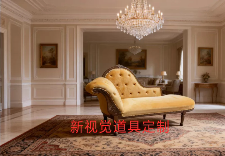 欧式复古实木贵妃椅法式雕花客厅沙发家用复古布艺懒人沙发