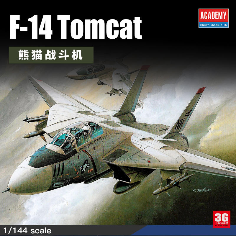 3G模型 爱德美拼装飞机 12608 F-14 熊猫战斗机 1/144