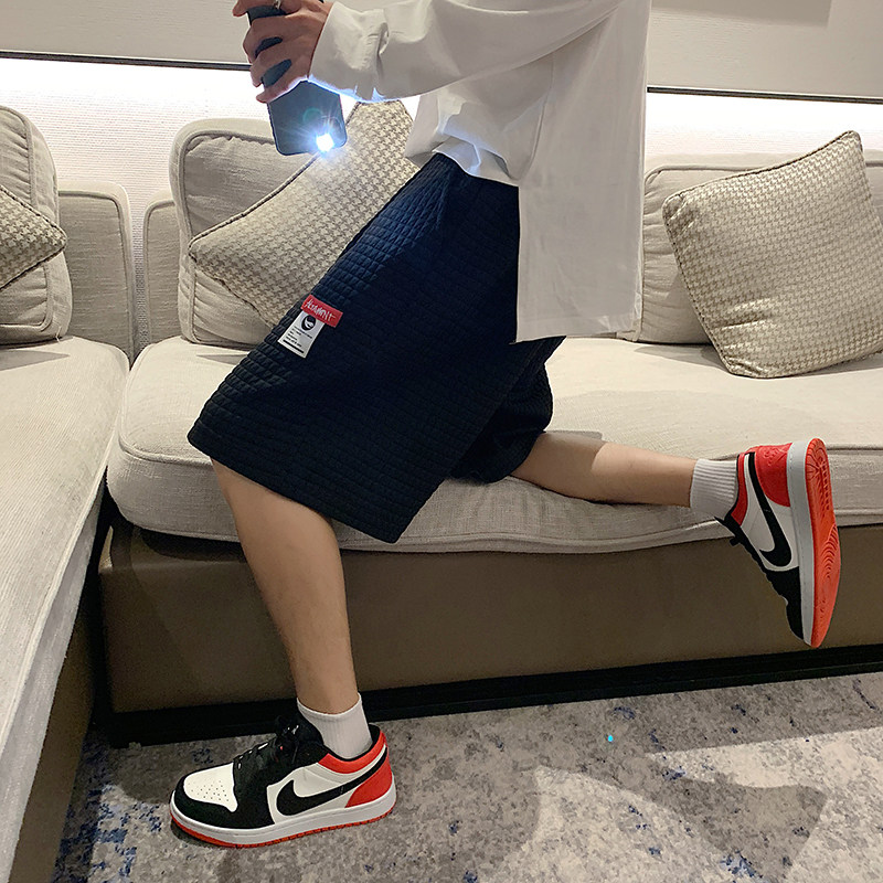 2021夏季短款港风男华夫格透气百搭宽松直筒短裤XZ229-1K02P30,男装休闲裤,星座301A-2