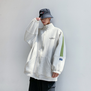 2021秋季新款拼色开衫港风宽松卫衣外套 XZ229-1 WY837,男装卫衣,星座301A-2