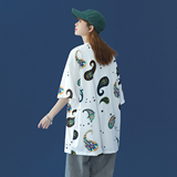 2021港风宽松大码短袖t恤男宽松百搭潮流时尚XZ229-1T26P35，男装T恤，星座301A-2